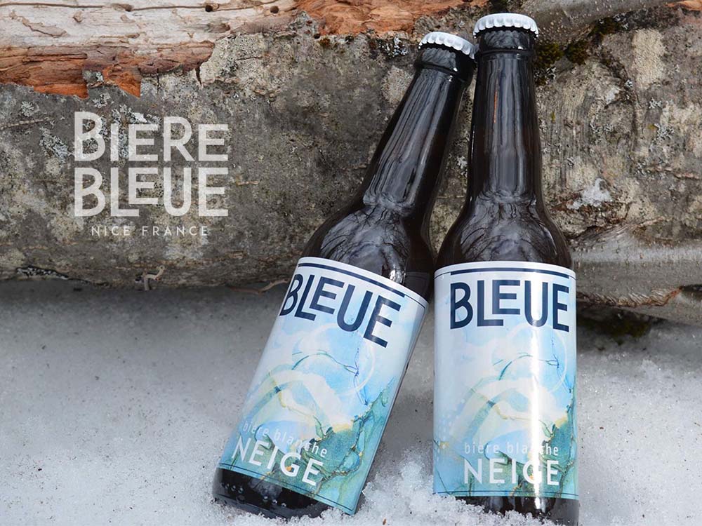 bi&egrave;re blanche artisanale Neige brass&eacute;e &agrave; Nice France C&ocirc;te d'Azur